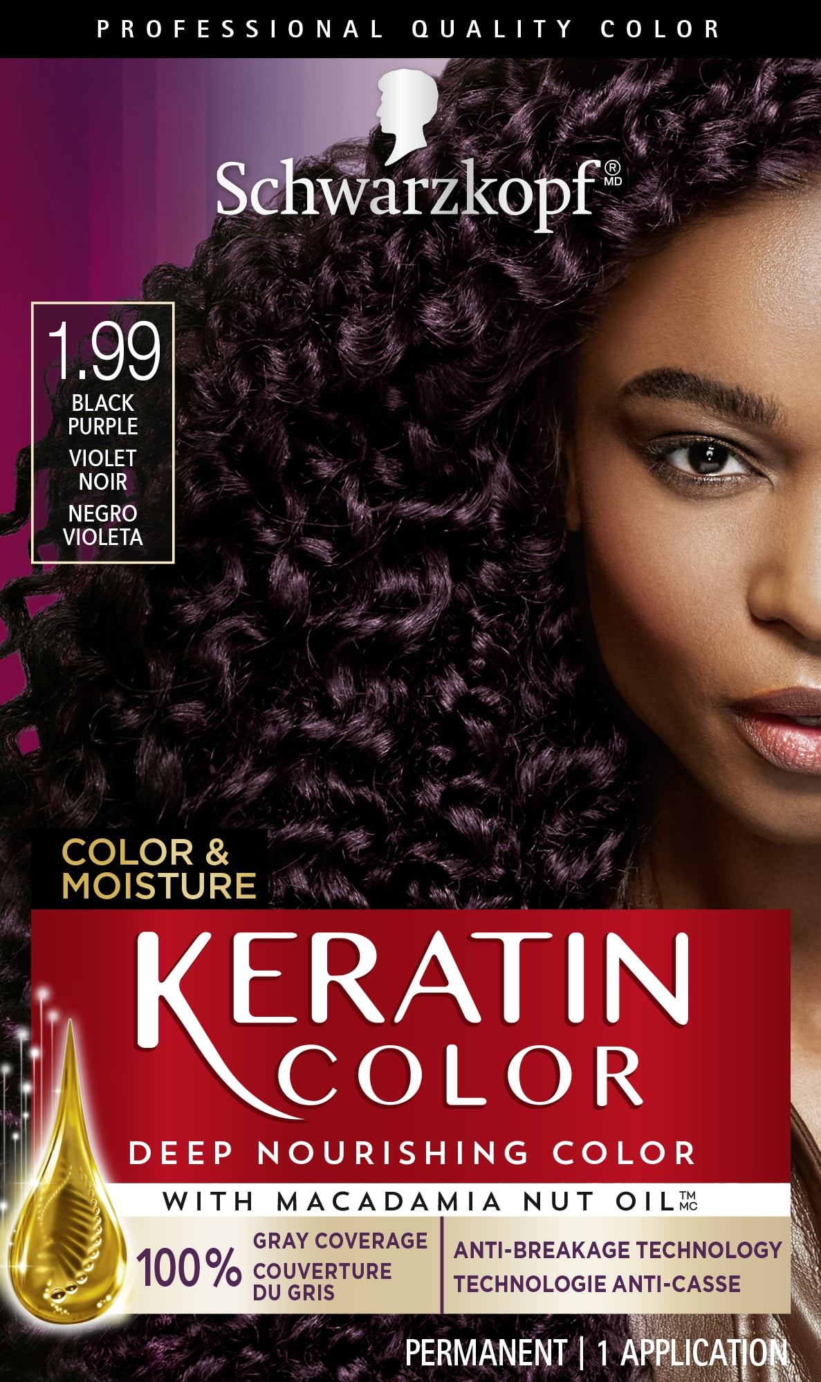 Schwarzkopf Keratin Color, Color & Moisture Permanent Hair Color Cream