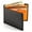 Carbon - Mix Black & Orange, variant on Wallet for Men's - Vintage Leather Slim Bifold RFID Blocking Packed in Stylish Gift Box