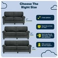 thumbnail image 4 of Serta Copenhagen 78" Rolled Arm Sofa with Removable Covers Charcoal, 4 of 16