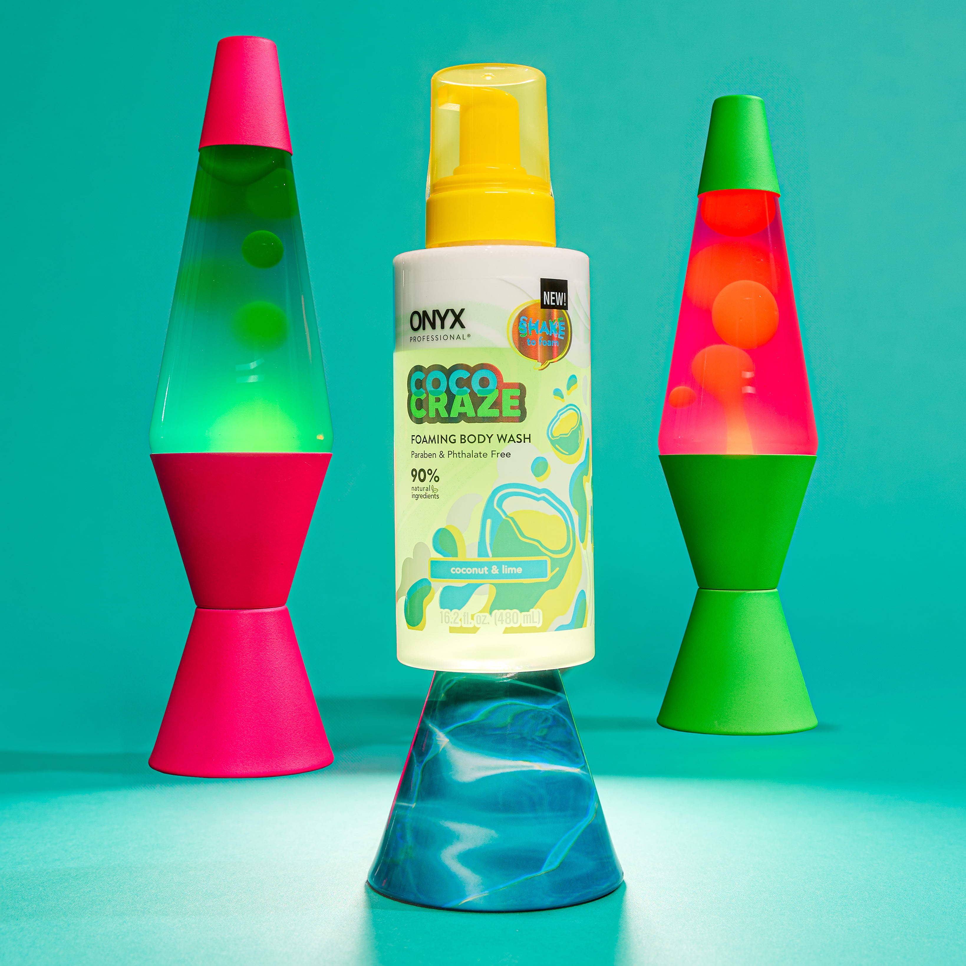 ONYX Professional Foaming & Hydrating Body Wash Shake, Coconut Craze, 16.2 fl oz