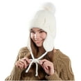 thumbnail image 6 of BXJX Warm Beanie Hats for Women- Earmuffs Fleece Lined Beanie Ski Cap Knit Cuffed Warm Winter Caps Beige Size Free Size, 6 of 9