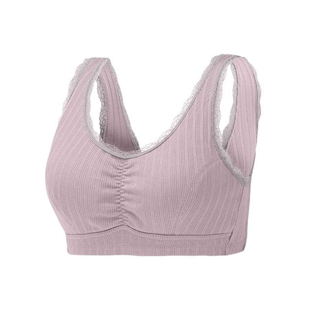 

AIEOTT Women Solid Casual Intimates Underwear Lace Edege Comfortable Bra