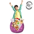 thumbnail image 3 of Damask Storage Toy Bag Chair, Monochrome Curvy Floral Ornaments Continuous Nostalgic Illustration, Stuffed Animal Organizer Washable Bag, Large Size, Pink Magenta, by Ambesonne, 3 of 3