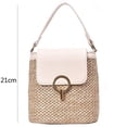 thumbnail image 2 of Bolsos de paja para mujer, bolsos de hombro, bolsos de viaje para mujer, bolso Simple de hombro para mujer, 2 of 5