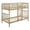 Almond, variant on Coaster Abram Windsor Twin over Twin Wood Bunk Bed with Ladder in Black