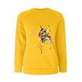 thumbnail image 3 of Women's Casual Round Neck Raglan Long Sleeved Colorful Sunflower Cat Print Pullover Sweatshirt Sweater Hooded Zippe Sweatshirt Ladies Zip up Jackets Decorative Hoodies Sweatshirt Hoodies Women Clothes, 3 of 4
