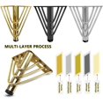 thumbnail image 5 of 4 Gold Metal Furniture Legs, Modern Chic Elegant Replacement Sofa Leg, 15cm Coffee Table Leg, 5 of 5