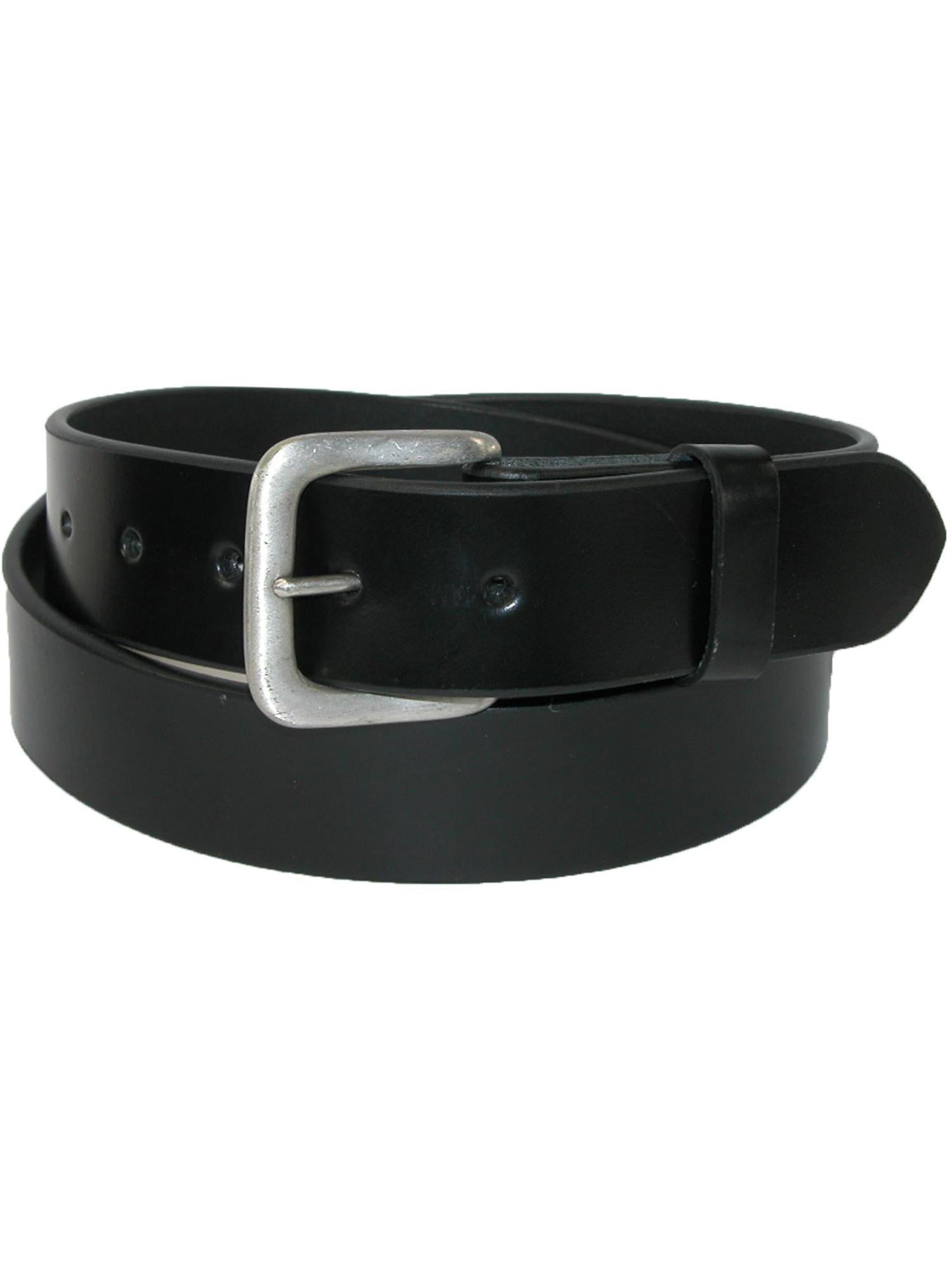 CTM - Men's Leather 1 3/8 Inch Removable Buckle Bridle Belt - Walmart.com