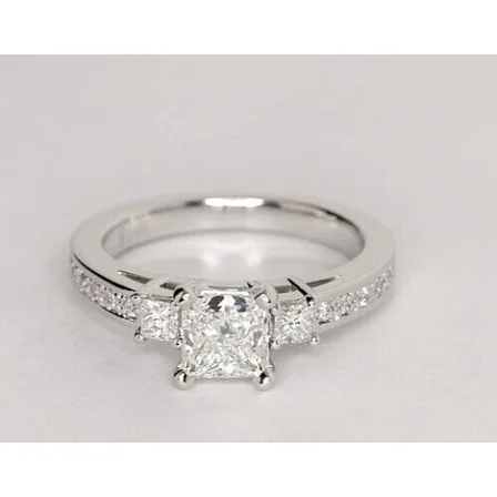 Women's 3Ct Princess Cut Moissanite Wedding Anniversary Ring 925 Sterling Silver