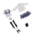 thumbnail image 4 of KLKCMS 1/12 Female School Uniform Set Action Figure Clothes for 1/12 Action Figures Plaid, 4 of 9