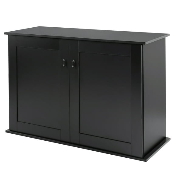 REPTI ZOO Storage Wooden Cabinet Terrarium Stand 48" x 18" x 30", Black