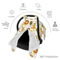 thumbnail image 3 of Car Seat Cover Baby, Tiger lion Baby Car Seat Cover for Baby Boys Girls Newborn , Infant Car Seat Canopy Cover Nursing Breastfeeding Cover Warm Blanket, 3 of 7