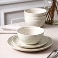 thumbnail image 2 of Stone Lain Dua Mid-Century Stoneware Dinnerware Set, 12-Piece, Service for 4, White, 2 of 6