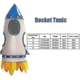 thumbnail image 1 of Mono de astronauta Unisex para niños y niñas, disfraz de Robot para niños, disfraz de Halloween con cohete 3d, 2023, 1 of 5