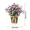 thumbnail image 2 of Artificial Morning Glory Hanging Basket Outdoor, UV Resistant Waterproof Faux Flower Decor for Porch Gate Fence, No Maintenance Realistic Home Garden Decor, 2 of 6
