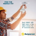 thumbnail image 7 of Sunperian BR40 LED Flood Light Bulb 13W=85W 2700K Warm White 1400lm Dimmable Fixture Rated UL Listed E26 4-Pack, 7 of 7