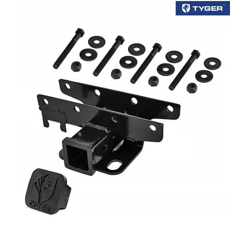 Bead Receiver Kit - Tyger Auto TG-HC2J001B Hitch & Cover Kit Custom Fit 2007-2018 Jeep Wrangler JK 2 Door & 4 Door Unlimited OE Style 2 inch Rear Receiver Hitch Tow Towing Trailer Hitch