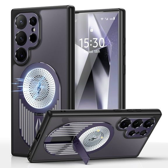 Allytechgroup Magnetic Compatible with Samsung Galaxy S24 Ultra Case, Cooling Case Compatible with Wireless Charging Slim Anti-Drop Protective Cover for Samsung Galaxy S24 Ultra