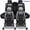 Black+Gray, variant on Car Seat Covers Fit for 2000-2024 Nissan Sentra Rogue, 5-Seat PU Leather Cushion Protector, Full Set Front Back Seat Cover for Nissan Rogue Versa Black&Coffee