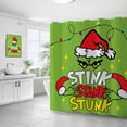 thumbnail image 3 of Christmas Shower Curtain Merry Christmas Shower Curtains Sets Winter Christmas Farmhouse Holiday Polyester Waterproof Fabric Washable Decorative Bathroom Curtain 72" x 72" with 12 Hooks, 3 of 6