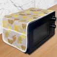 thumbnail image 1 of Leaves Microwave Oven Cover, Hand-Drawn Exotic Foliage Ginkgo Leaves Pattern Forest Woodland Nature Design, Water Resistant Organizer with Pockets for Kitchen, 36" x 12", Multicolor, by Ambesonne, 1 of 1