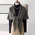 thumbnail image 2 of Shawl Wraps for Women LSQii Open Front Knitted Poncho Sweater Cardigan Casual Warm Solid Color Blanket Cape Scarf pring Daily Wear Travel Dark Gray, 2 of 4