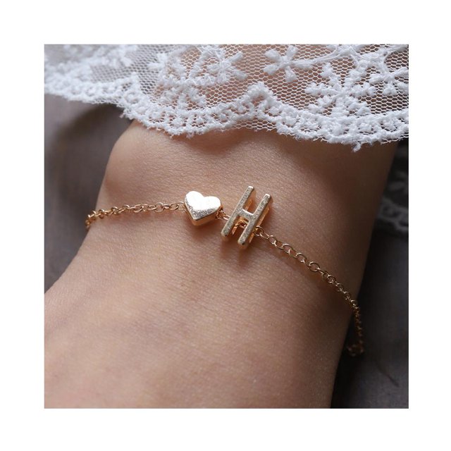 EZLIFE Pulsera 26 Pulseras con Letras Iniciales en Inglés para Enamorados Mujeres Hombres Por Rápido D2M8