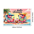 thumbnail image 2 of Tropical Theme Summer Banner Flamingo Beach Style for Outdoor Party Vacation Decoration, 2 of 7
