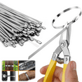 thumbnail image 5 of 50 Pcs 11.8" Stainless Steel Zip Ties with Cutter, Heavy Duty Metal Cable Ties for Outdoor, UV Resistant Self-Locking Ties for Fences & Pipes & Industrial, 5 of 12