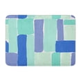 thumbnail image 1 of SIDONKU Brush Strokes in Blue Mint Green and Lavender Purple on White Creative Doormat Floor Rug Bath Mat 30x18 inch, 1 of 1
