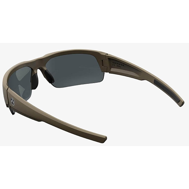 Magpul Men's Helix Polarized Sunglasses FDE Frame Gray Lens