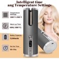 thumbnail image 2 of 1pc Cordless Automatic Curling Iron, Portable Cordless Curling Irons, Hair Curler, with LCD Display, USB Rechargeable Hair Curler, 6 Adjustable Temperature, Ceramic Curler. (gray), 2 of 5