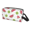 thumbnail image 2 of Goofa Watermelon And Kiwi Printed Toiletry Bag with Handle,Large Capacity Travel Makeup Cosmetic Bag for Women, Carry on Airport Airline Compliant Bag, 2 of 9