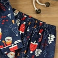 thumbnail image 4 of CAUYDY Toddler Girl Boy Christmas Pajamas Santa Claus Button Down 2 Piece Pajama Set Little Kids Christmas Pjs Nightgown(Blue,5-6 Y), 4 of 6