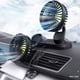 thumbnail image 3 of Scienceny Coche 3 velocidades ventilador verano pesca al aire libre vehículo ventiladores alimentados por USB refrigeración Kits de molduras para tableros de automóviles F402 Succionador 1 cabeza Scienceny VI015464-03B, 3 of 6