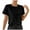 Black, variant on Womens Short Sleeve Dressy Tops Summer Trendy Casual Shiny Velvet T Shirt Crew Neck Casual Tunic Tees (XL, Gold)
