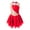 Red, variant on Xnihocha Kids Girls Sleeveless Figure Ice Skating Sequin Dance Dress Sparkly Mesh Ballet Leotard Red 12