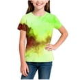 thumbnail image 4 of Piuwrlz Brown Short Shirts Tops Girls T Shirts Crew Neck Toddler Graphic T-Shirts Brown Size 3-4 Years, 4 of 5