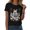 Black, variant on Gunia Halloween T Shirts Women Cotton Ghost Graphic Print Short Sleeve Crew Neck Casual Holiday Tops Tee Shirts Army Green S-2Xl