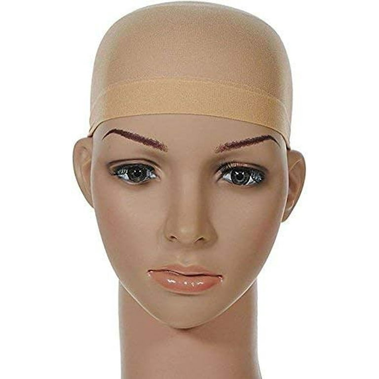 Wig Net Cap Stretch Mesh Wig Cap Elastic Net Weaving Cap Durable Wig  Stocking Cap Soft Mesh Dome Wig Pack of 3 1 Black+2 Skin Color Durable and  Useful