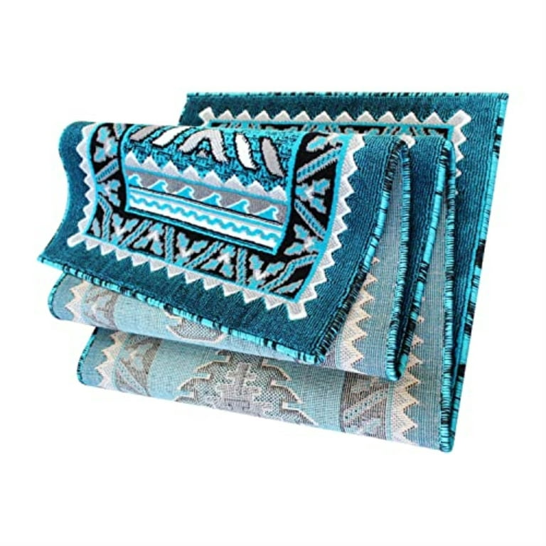 Flash Furniture Ventana Collection Southwest 2x3 Turquoise Area