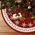 thumbnail image 5 of Christmas Printed Tree Skirt, Snowflake Reindeer Digital Christmas Tree Surround, Polyester Ornament Decoration, Perfect for Holiday Tree Décor, 5 of 6