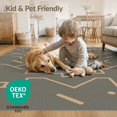 thumbnail image 3 of ODIKA 4'x6' Olive Green Contemporary Geometric Diamond Washable Area Rug Modern Abstract Motifs with Circular Stain Resistant, Low Pile, Easy Care for Dorm Room, Small Living, 3 of 6