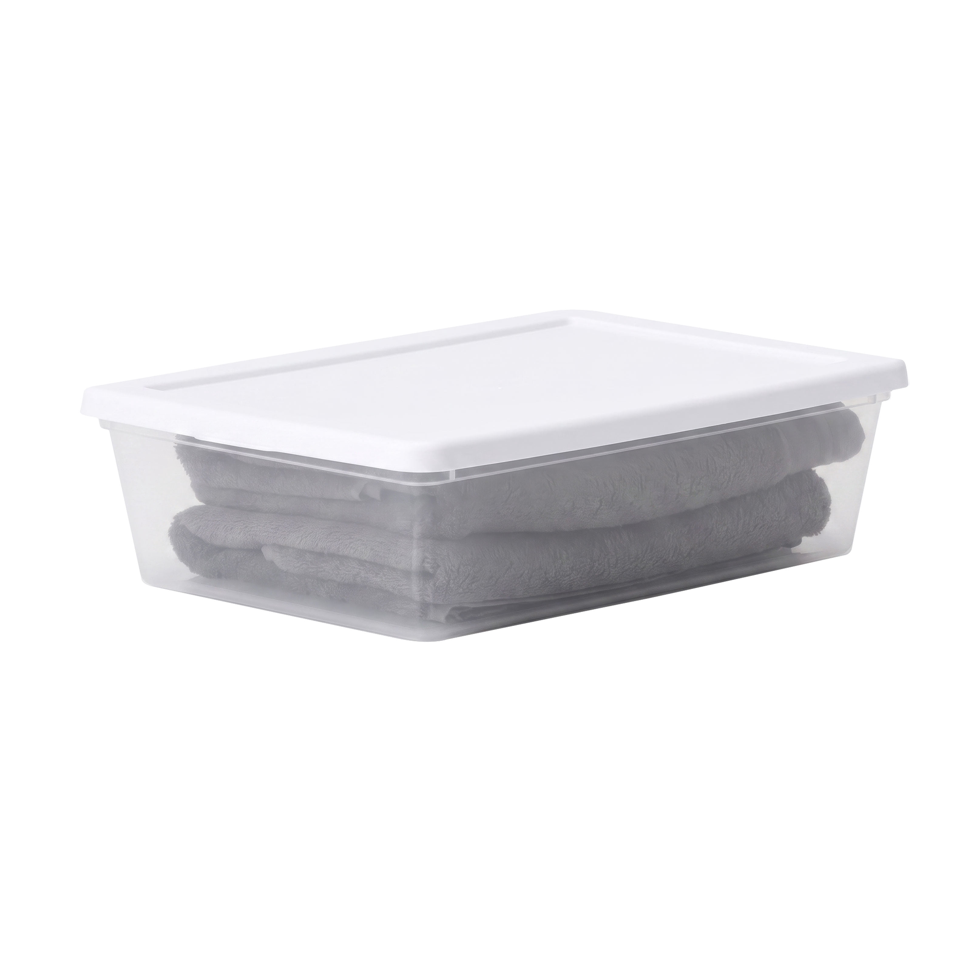 IRIS 13 Qt. Plastic Storage Bins with Lids, Stackable Containers and Totes, Clear, 4Pk