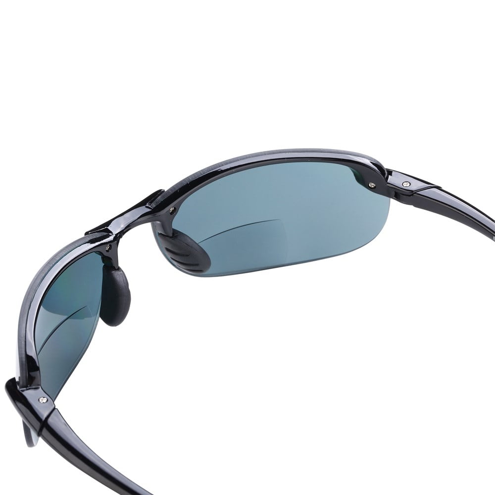 "The Raptor" Polarized Bifocal Lightweight Sunglasses for Men and Women - Black - 1.75