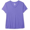 thumbnail image 3 of Hanes Just My Size Cool DRI Women's V-Neck T-Shirt (Plus ) Petal Purple 3X, 3 of 4