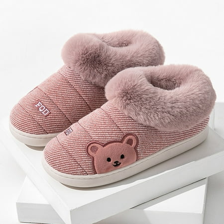 

Gubotare Fuzzy Slippers Women Women Slippers Memory Foam Shearling Slipper Water Resistant Warm and Fluffy Indoor Outdoor House Shoes Pink 7