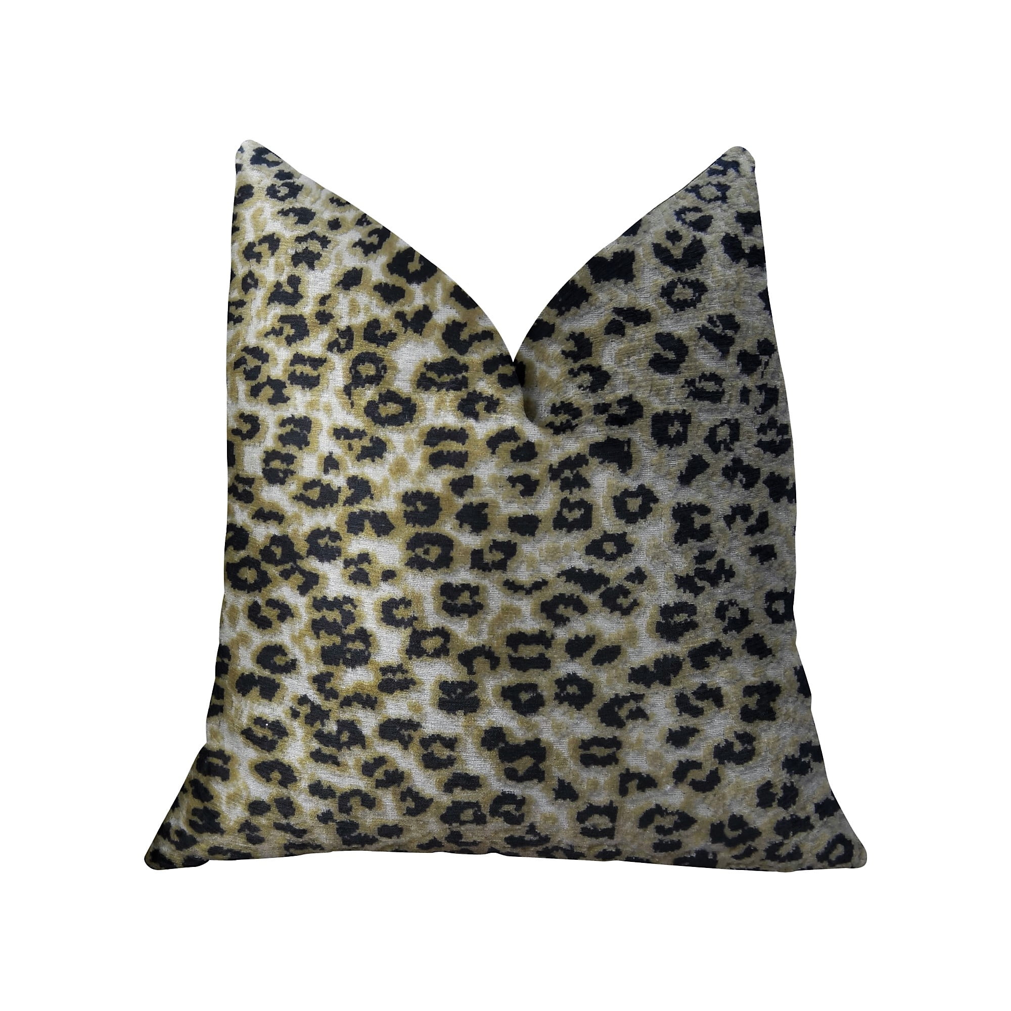 Taupe and Black Handmade Luxury Pillow 16in x 16in