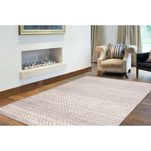 ECARPET Area Rug for Living Room, Geometric Indoor Carpet Ember Collection