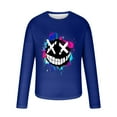 thumbnail image 4 of EAUFUM Long Sleeve Shirts for Men Graphic Novelty Print Watercolor T Shirts Crew Neck Sweatshirt Y2K Fashion Floral Casual Sun Shirts Workout Tee Shirts Going out Tops Tank Streetwear Rash Guard, 4 of 4